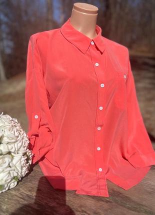 Шелковая статусная блуза конфета