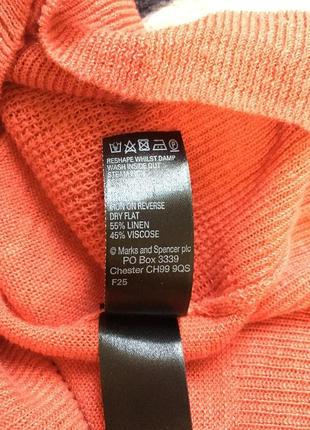 Тонкий льняной кардиган m&s !! 2