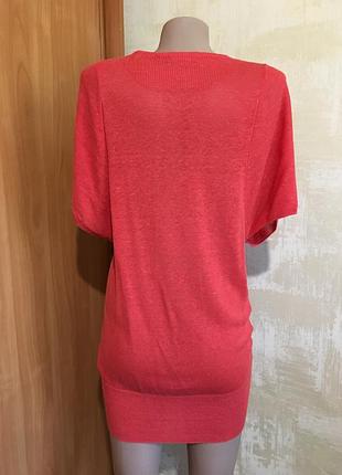 Тонкий льняной кардиган m&s !! 5