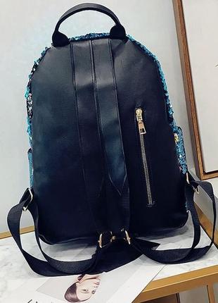 Блестящий красивый женский рюкзак искусственная кожа сумка-рюкзак женская из эко-кожи, подростковая для3 фото