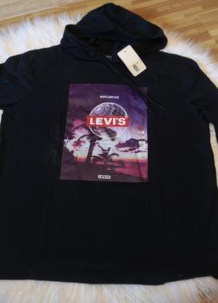 Levi's caviar photo boxtab logo hooded long-sleeve tee футболка с капюшоном и длинными рукавами3 фото