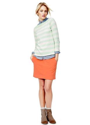 Офигенная вельветовая юбка gap cord mini skirt sunset glow3 фото