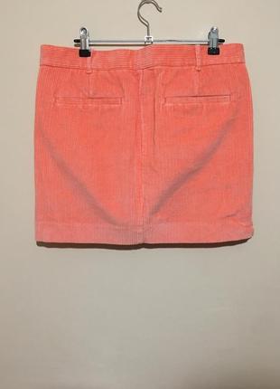 Офигенная вельветовая юбка gap cord mini skirt sunset glow2 фото