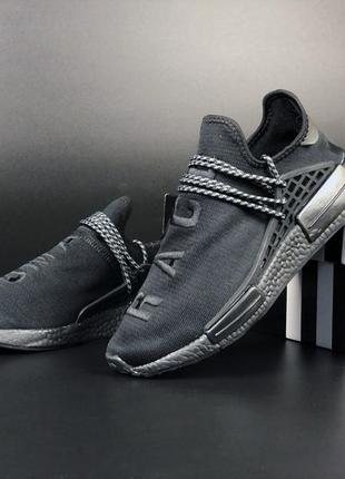 Женские демисезонные кроссовки черные adidas human race 🔥