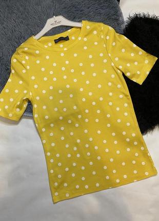 Футболка m&s. желтая футболка. футболка в горох. marks & spencer