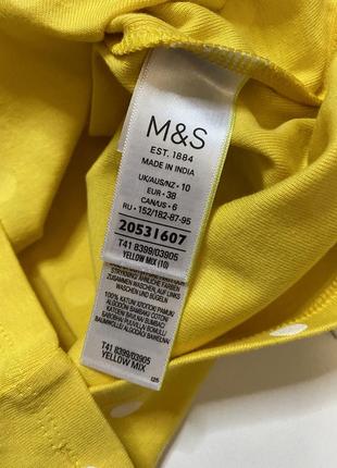 Футболка m&amp;s. желтая футболка. футболка в горох. marks &amp; spencer3 фото