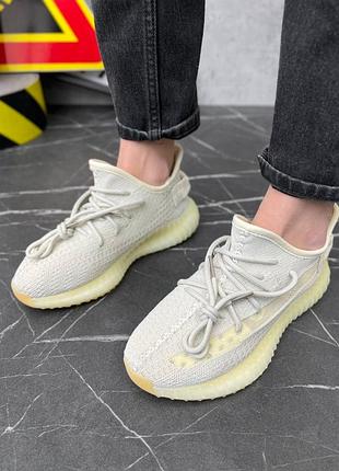 Женские кроссовки yeezy boost 350 лимонные