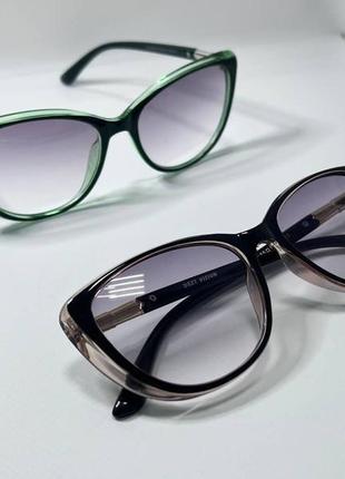 Коригуючі окуляри для зору жіночі тоновані лисички в пластиковій оправі5 фото