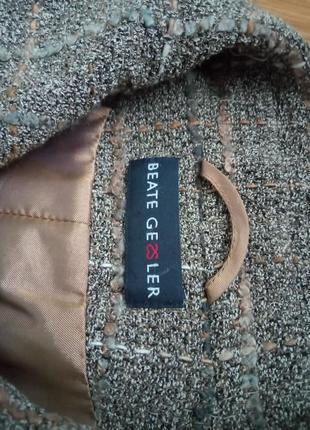 Шикарный, удлиненный, твидовый пиджак beate geler4 фото