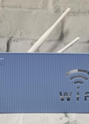 Органайзер-полиця для wifi роутера, синій1 фото