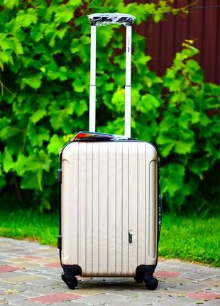 Качество! польша 100% оригинал! пластиковый чемодан для ручной клади валіза пластикова
