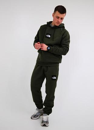 Спортивний костюм хакі the north face box logo