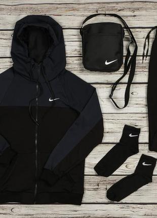 Спортивный костюм nike мужской +кепка +барсетка + носочки1 фото