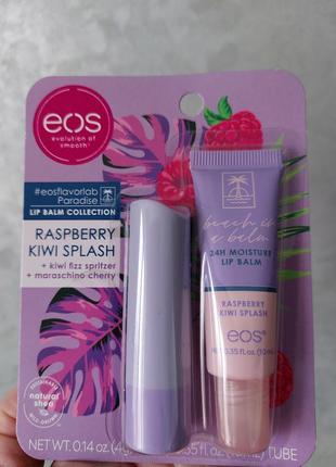 Eos набор raspberry kiwi splash бальзам для губ1 фото