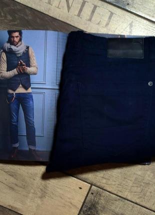 Чоловічі елегантні сині звужені штани чиноси reserved розмір 312 фото