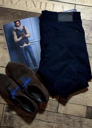 Чоловічі елегантні сині звужені штани чиноси reserved розмір 313 фото