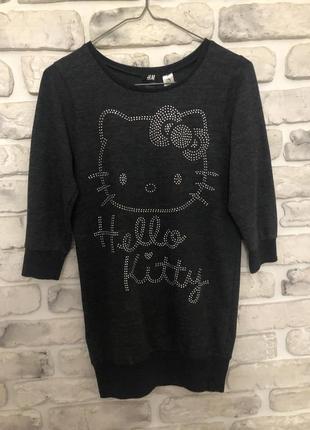 Платье с hello kitty черная h&m