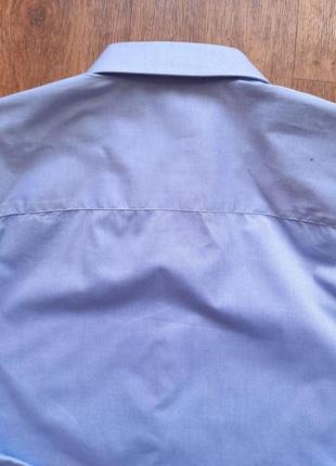 Рубашка selected homme голубая slim fit размер m, s 42 см6 фото