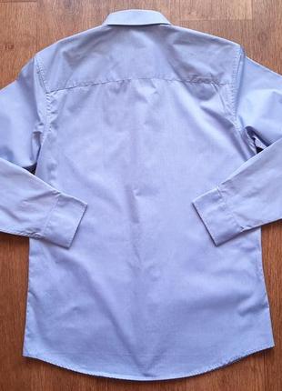 Рубашка selected homme голубая slim fit размер m, s 42 см8 фото