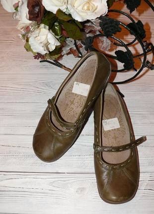 Кожаные туфли балетки дл. 25,5 см hush puppies