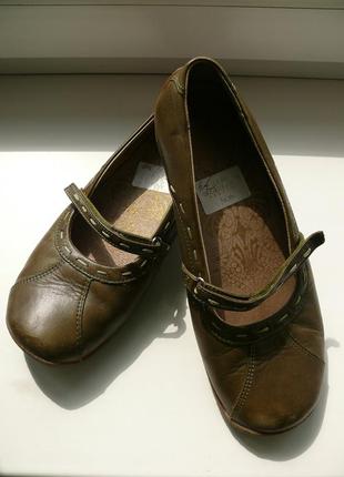 Кожаные туфли балетки дл. 25,5 см hush puppies6 фото