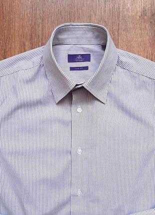 Рубашка next (англия) slim fit, 15.5" 39см размер s хлопок 100%