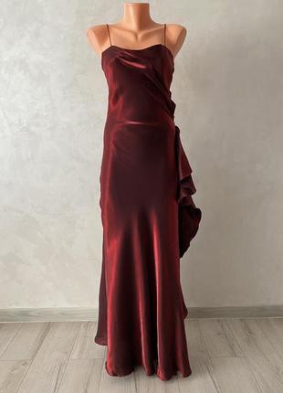 Есть много брэндовых вещей paris-вечернее платье)👄французское платье цвета марсала-бордо)9 фото
