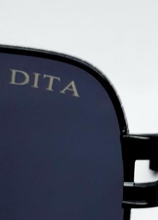 Dita очки мужские солнцезащитные черные однотонные в черном металле9 фото