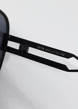 Dita очки мужские солнцезащитные черные однотонные в черном металле6 фото