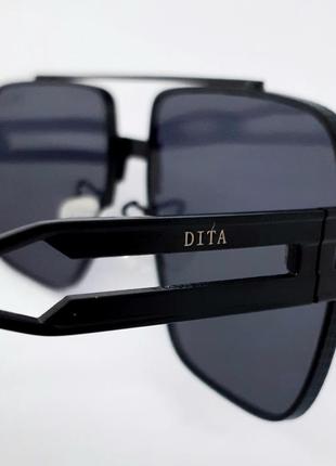Dita очки мужские солнцезащитные черные однотонные в черном металле8 фото