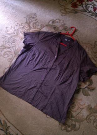 Натуральная -100% тонкий хлопок,блузка на пуговицах,большого размера,tu