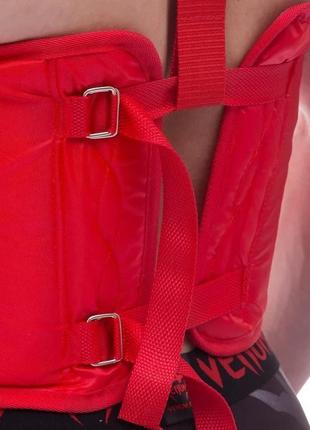 Захисний жилет для єдиноборств boxer еліт вінілшкіряний m червоний3 фото