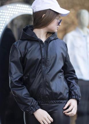 Подростковая куртка бомбер из турецкой эко кожи