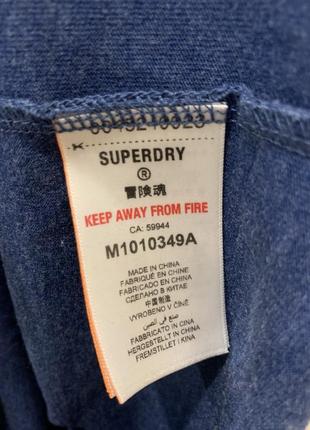 Футболка майка superdry синяя мужская5 фото