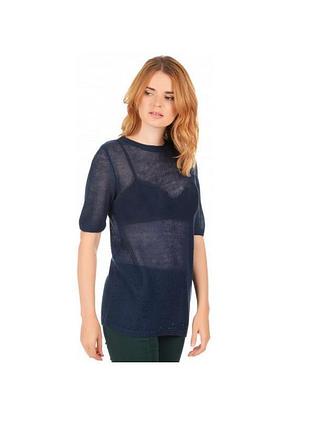 Женская, блузка, футболка, сеточка,  натуральная, 100% лен