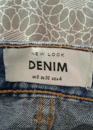 Шорти джинсові з аплікаціями denim new look 36р.3 фото