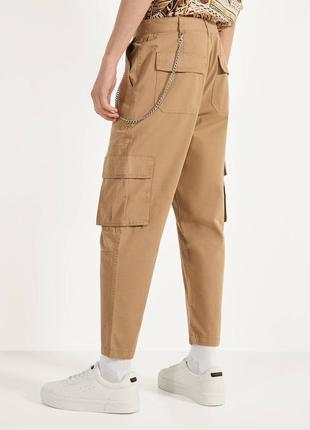 Bershka   мужские штаны-брюки карго