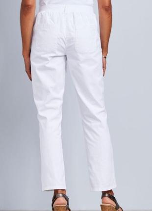 Бесподобные коттоновые белые прямые брюки cotton traders3 фото