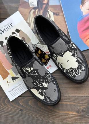 Cліпони uniqlo текстильні andy warhol cotton canvas slip-ons4 фото