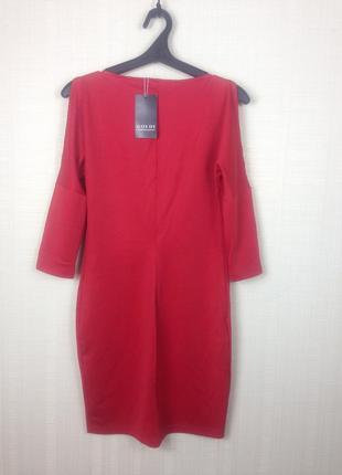 Sale красное платье с открытыми плечами в стиле zara xs3 фото