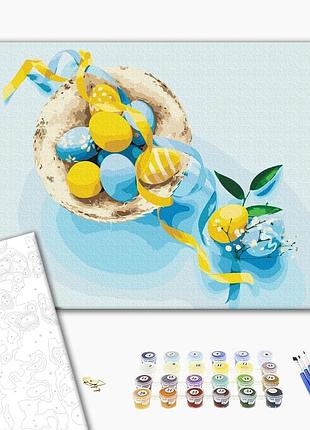 Картина по номерам 40х50 на деревянном подрамнике "украинская пасха" bs53104