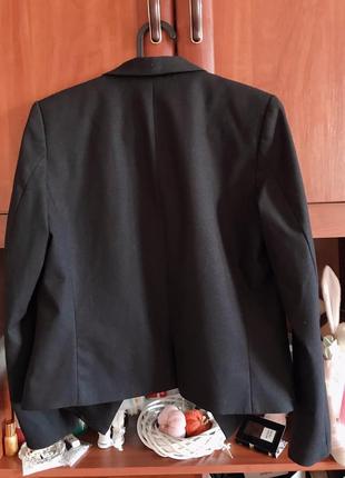 Черный женский пиджак смокинг h&m3 фото