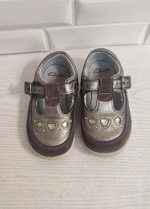 Кожаные мокасины clarks, 23 р., 13-14 см