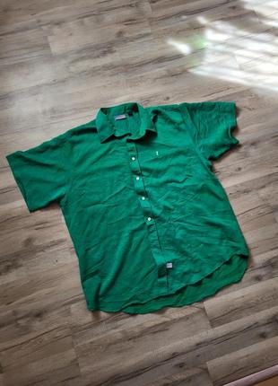 Рубашка с коротким рукавом yves saint laurent vintage1 фото