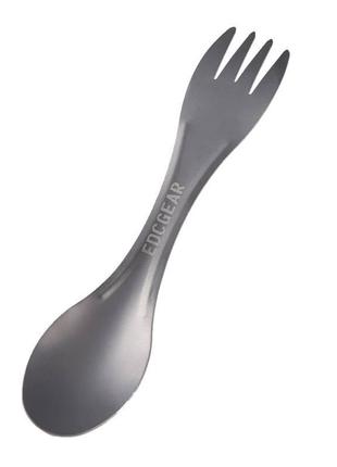 Титанова ложка - виделка туристична 2в1