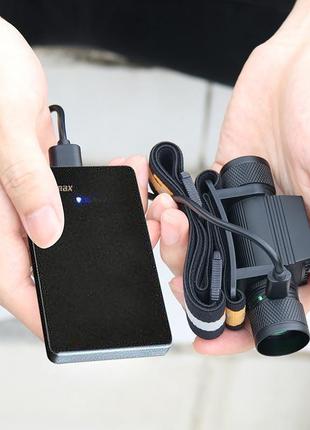 Налобний ліхтар boruit d10 з акумулятором 2000mah від usb2 фото