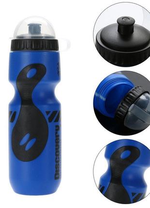 Вело фляга discovery для велосипеда 650ml велосипедна пляшка blue-black1 фото