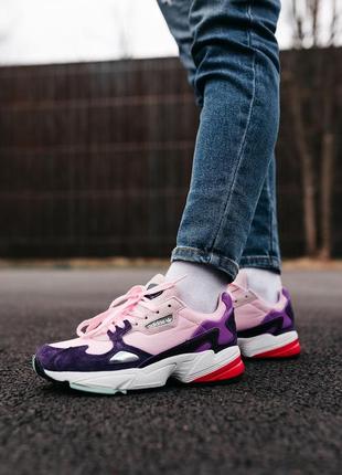 Кросівки adidas falcon purple grey