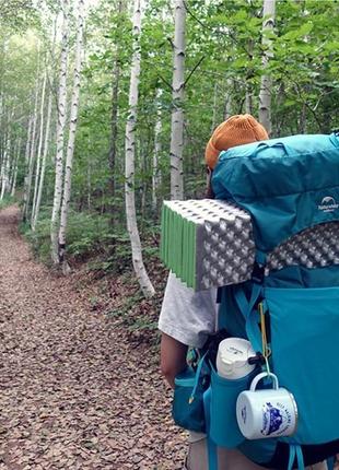 Туристичний складний килим naturehike поліурретановий. зелений9 фото