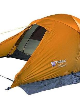 Туристическая двухместная палатка terra incognita baltora 2 alu силикон. оранжевая